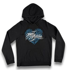 Metal Mulisha Hoodie Mens XL Black Heart Graphic Pullover Raglan Vtg Y2K 90s